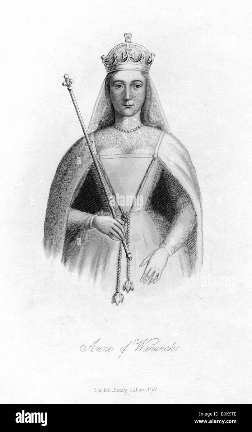 Anne Neville, Countess of Warwick, (1851). Artist: Unknown Stock Photo