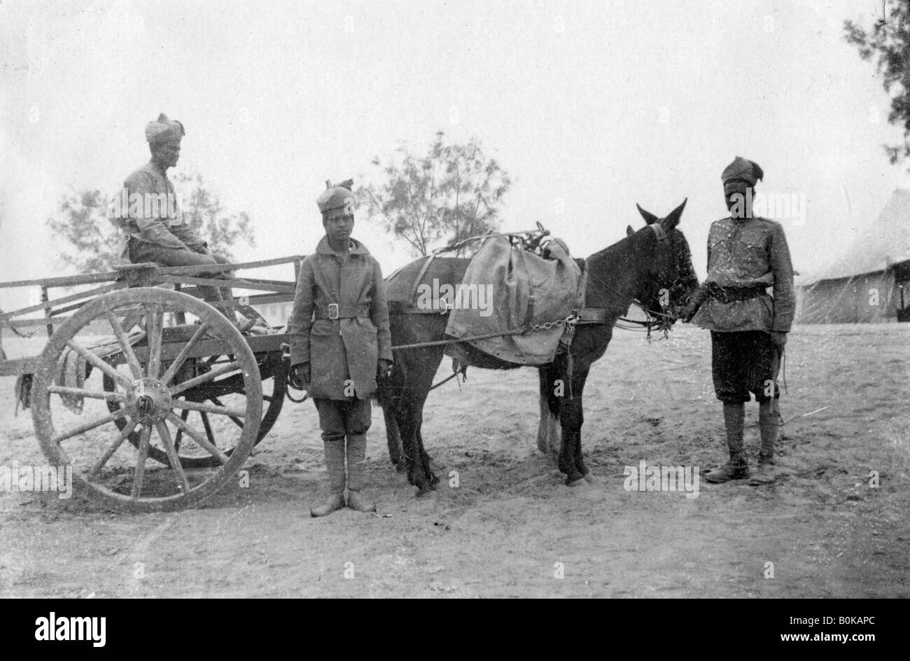 Army service corp, Howshera, 1917. Artist: Unknown Stock Photo