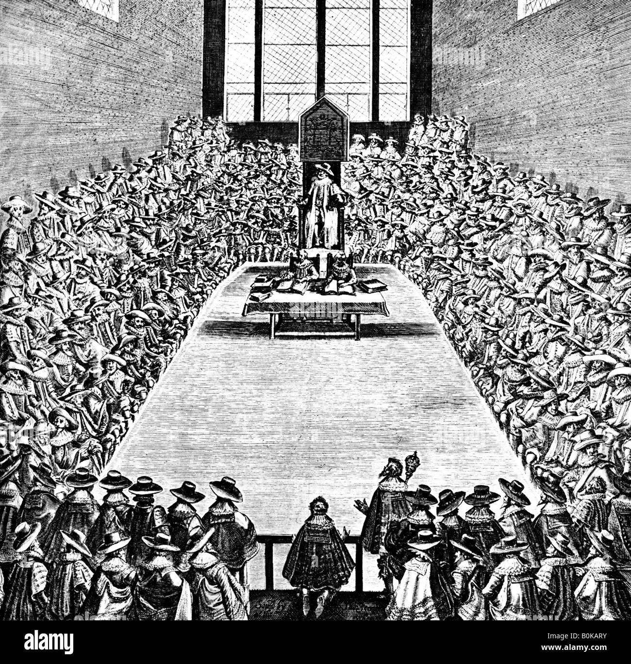 Parliament in Session in the Reign of James I, early 17th century, (c1902-1905). Artist: Unknown Stock Photo