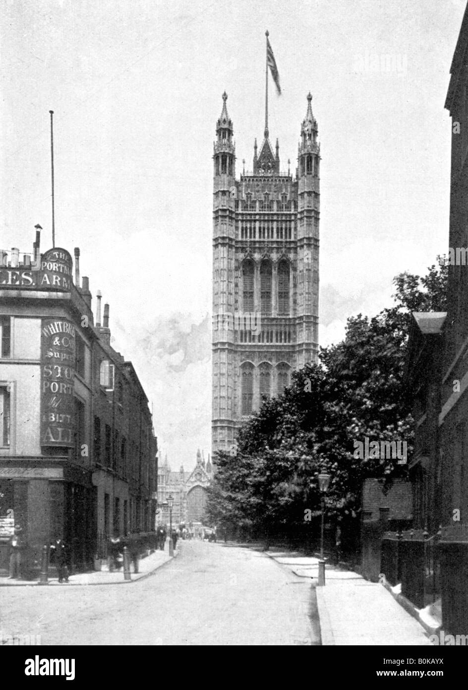 The Victoria Tower, Palace of Westminster, London, c1905. Artist: Unknown Stock Photo