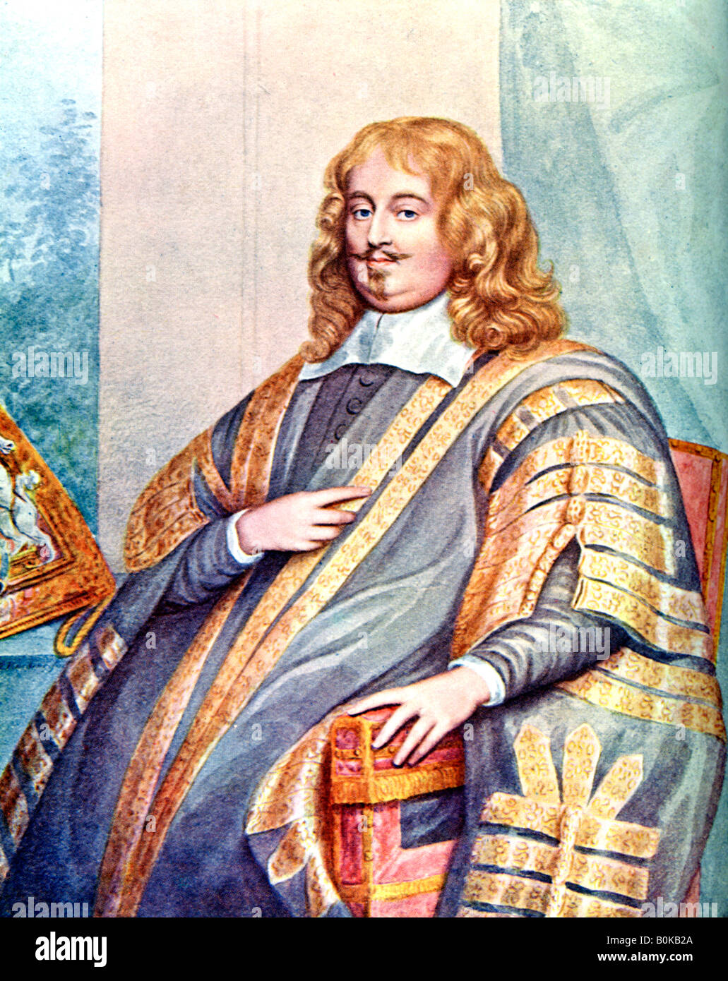 Edward Hyde, 1st Earl of Clarendon, 17th century English statesman and historian, c1905.Artist: George Perfect Harding Stock Photo