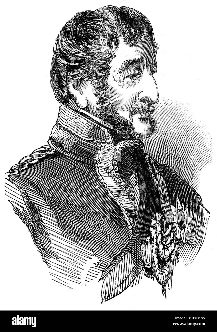 Major Henry Somerset, 7th Duke of Beaufort, 1853. Artist: Unknown Stock Photo