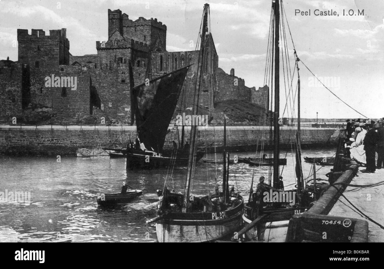 Peel castle, Isle of Man, 20th century. Artist: Unknown Stock Photo