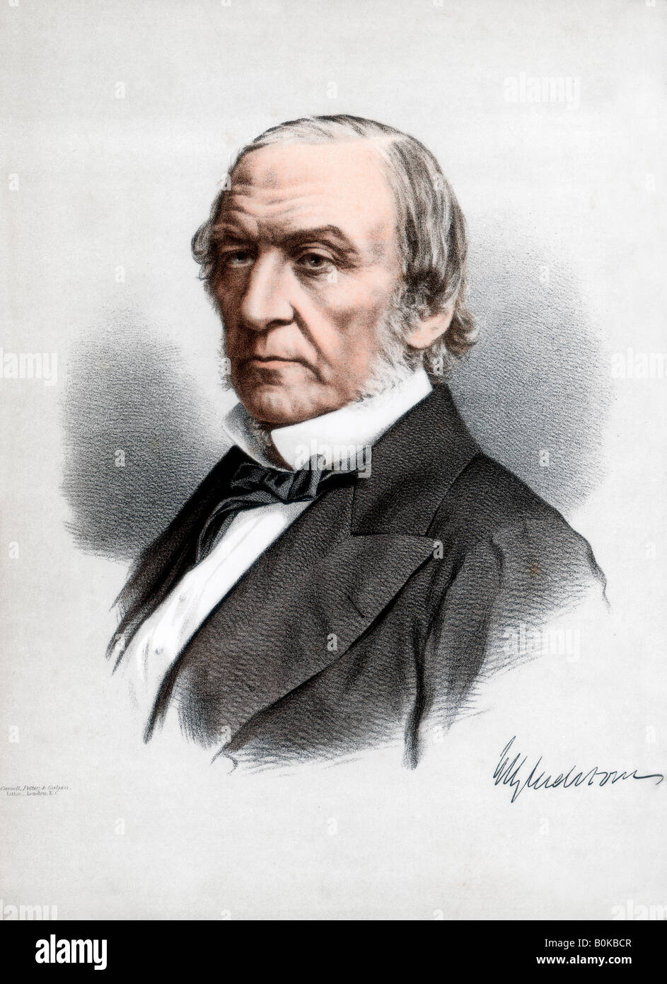 William Ewart Gladstone, British Liberal Party statesman and Prime Minister, c1890.Artist: Cassell, Petter & Galpin Stock Photo