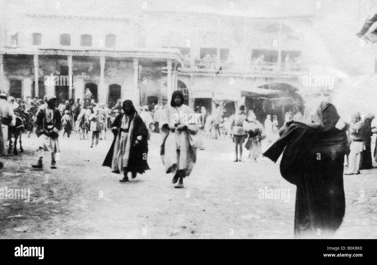 Busy square in Mosul, Mesopotamia, 1918. Artist: Unknown Stock Photo