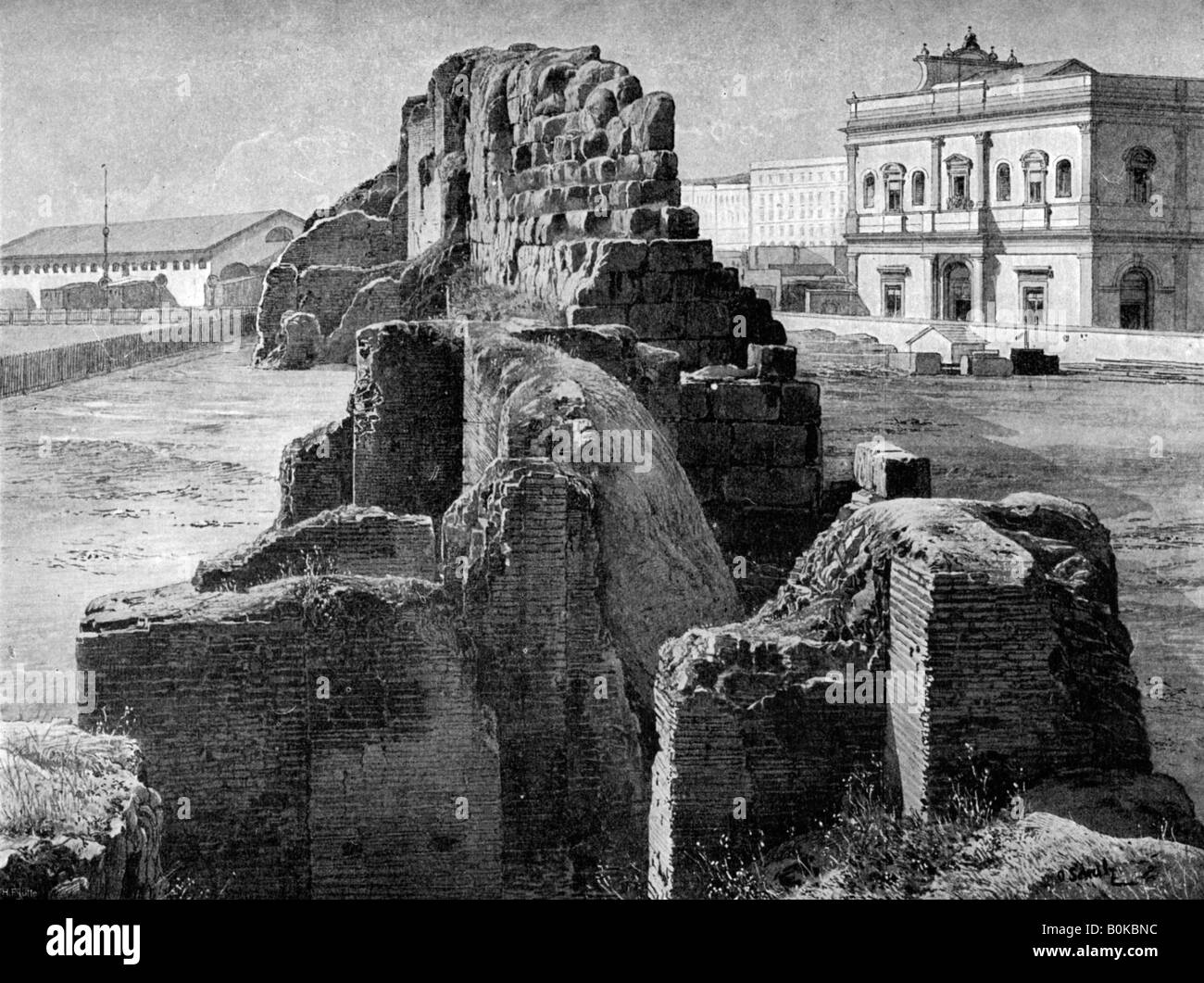 Servian wall Black and White Stock Photos & Images Alamy