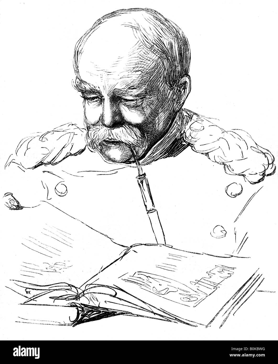 Otto von Bismark, German statesman, 1877.Artist: A von Werner Stock Photo