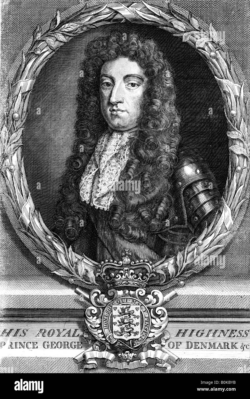 George of Denmark, Prince Consort of Queen Anne of Great Britain.Artist: N Parr Stock Photo