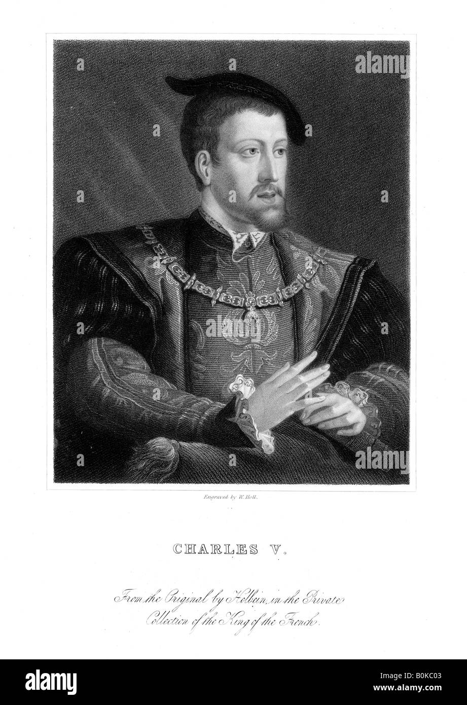 Charles V, King of Spain and Holy Roman Emperor.Artist W Holl Stock