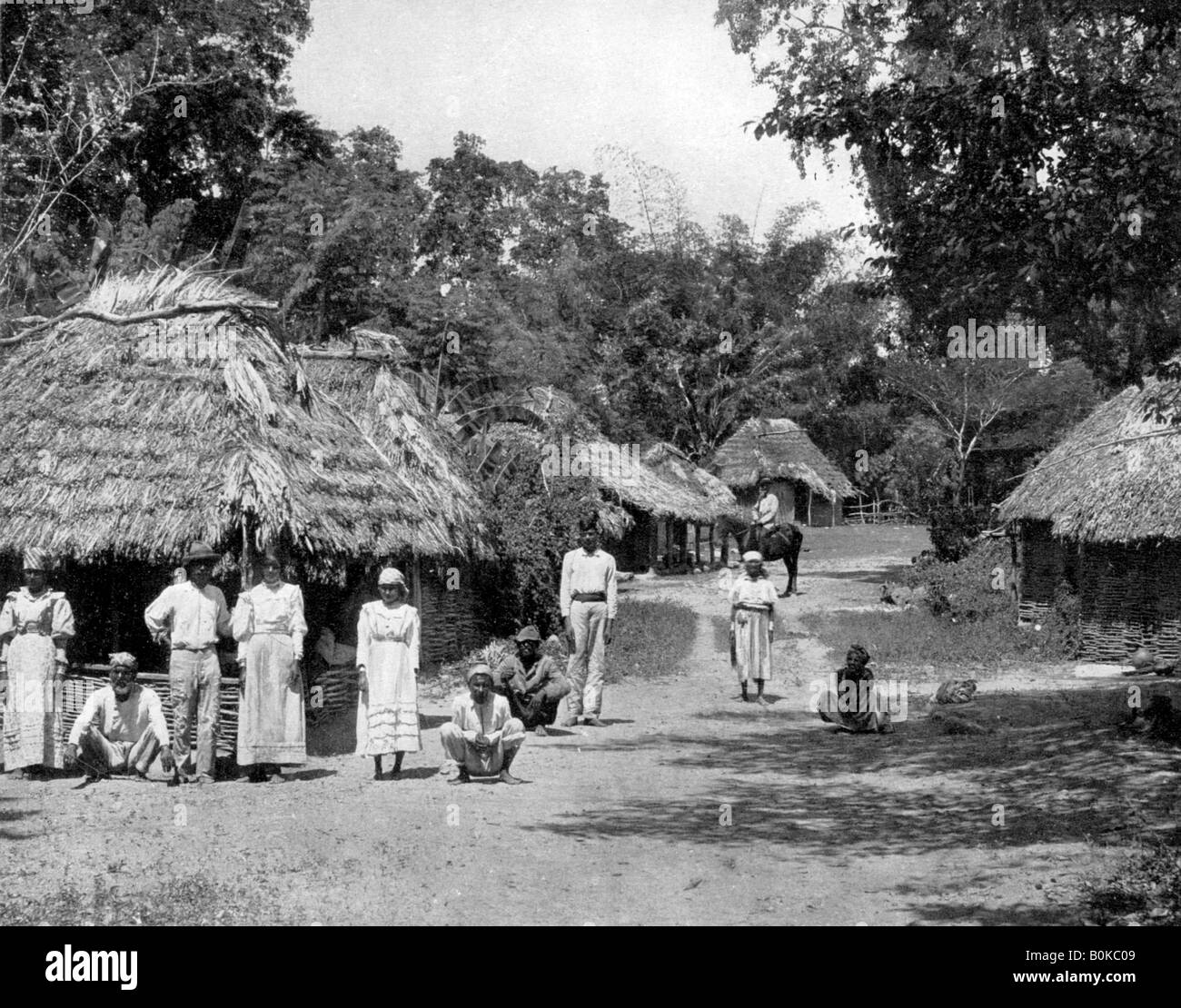 'Native huts', Jamaica, c1905.Artist: Adolphe Duperly & Son Stock Photo