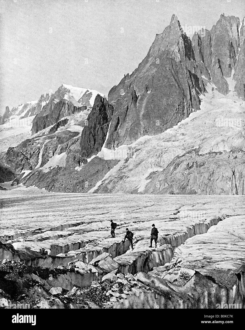Mont Blanc du Tacul and the Dent du Requin, the Alps, early 20th century. Artist: Unknown Stock Photo
