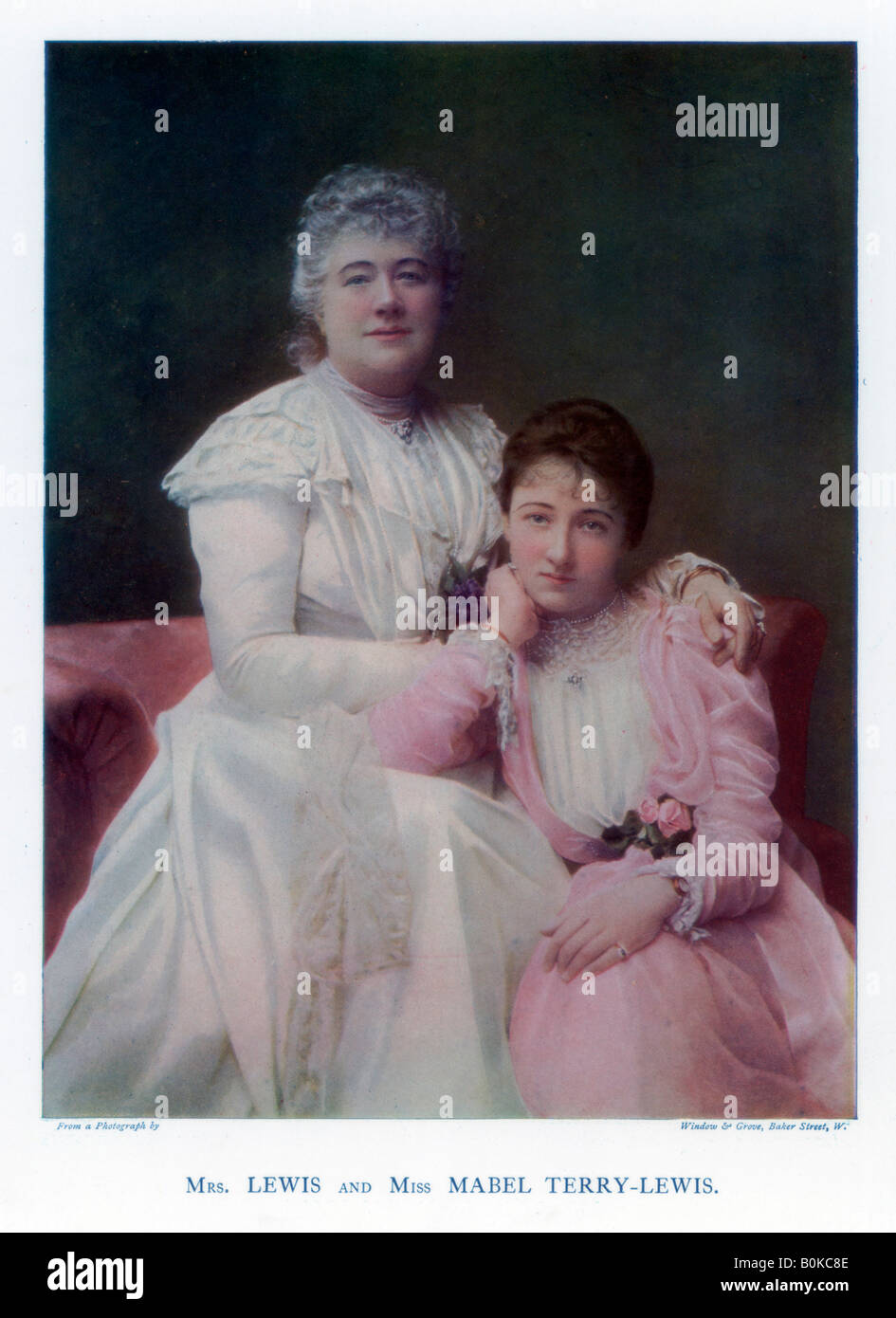 Mrs Lewis (Kate Terry) and Miss Mabel Terry-Lewis, British actresses, 1901.Artist: Window & Grove Stock Photo