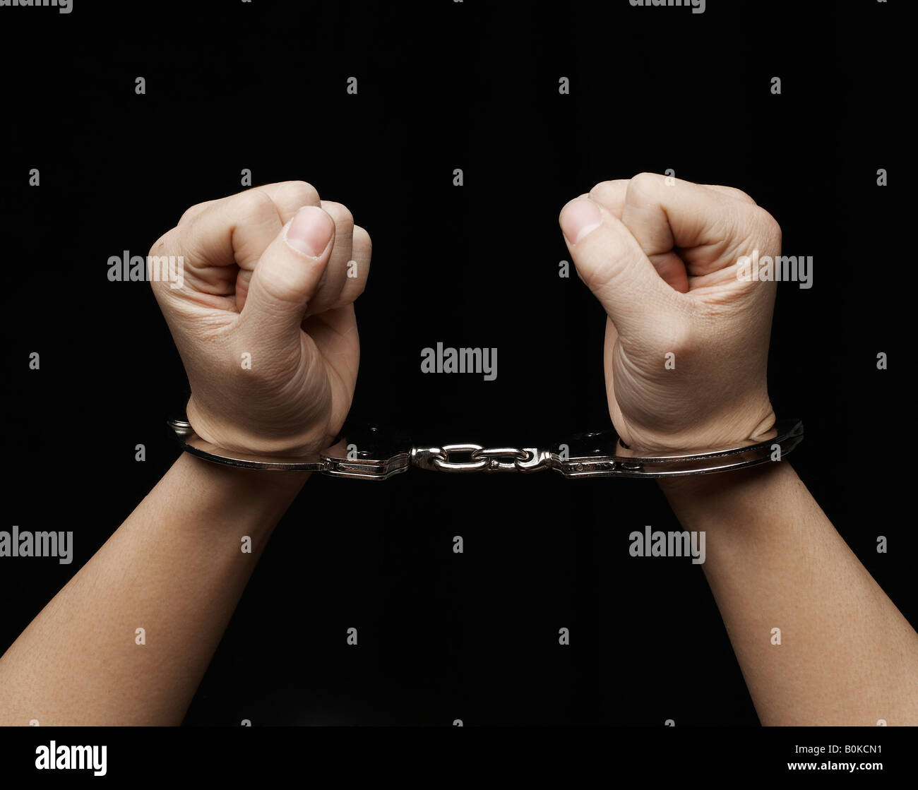 Person in Handcuffs Stock Photo Alamy