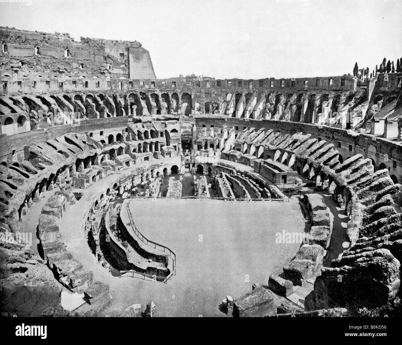 Interior of the Colosseum, Rome, 1893.Artist: John L Stoddard Stock Photo