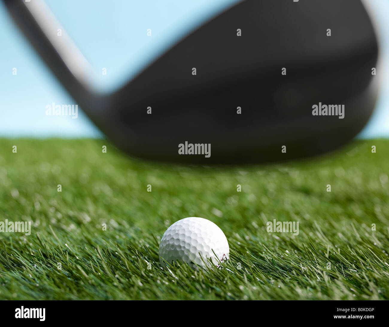 Golf Club Hitting Ball Stock Photo Alamy