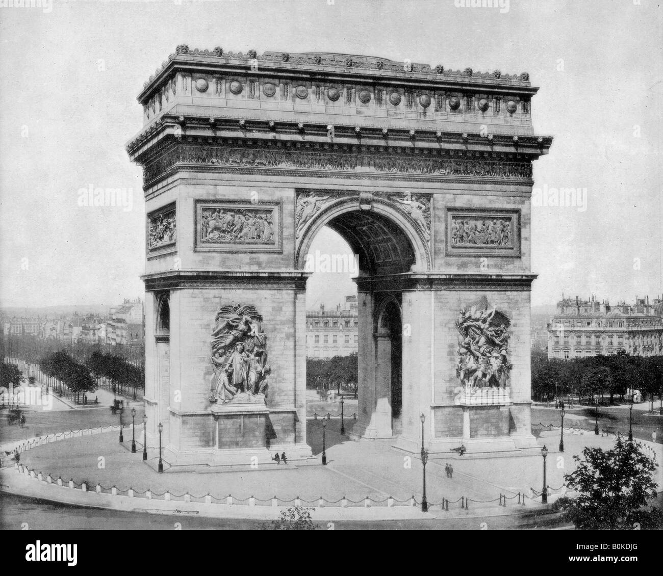 Arc de triomphe arch architectural architecture Black and White Stock ...