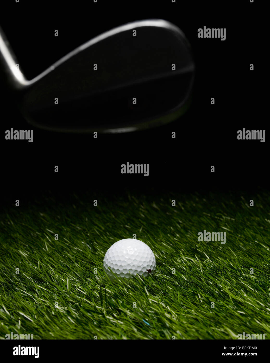 Golf Club Hitting Ball Stock Photo Alamy
