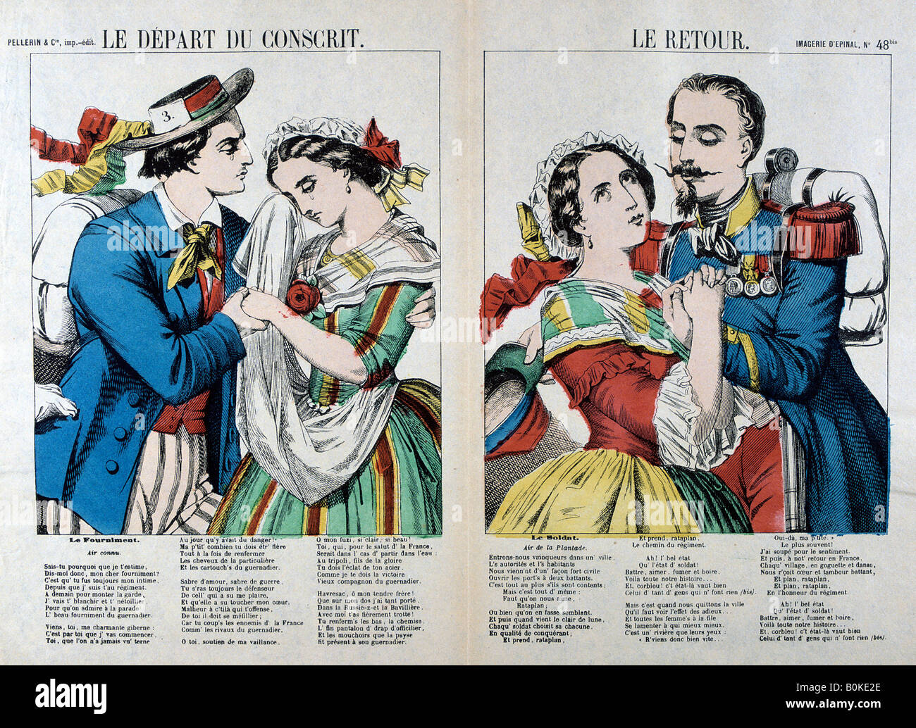 The Departure And Return Of The Conscript 19th Century Artist Unknown Stock Photo Alamy