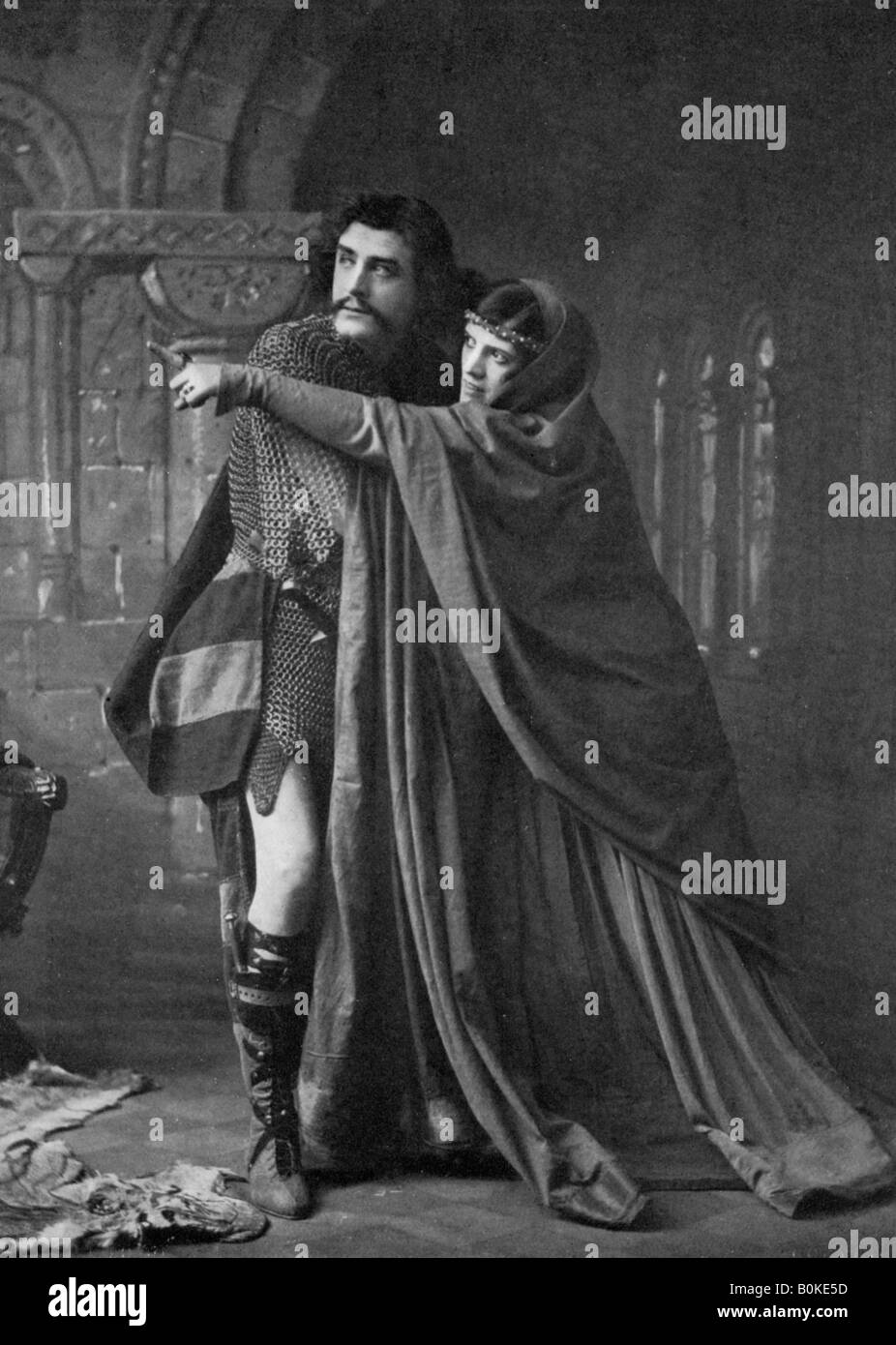 Matheson Lang (1879-1948) and Hutin Britton in Macbeth, 1911-1912. Artist: Unknown Stock Photo