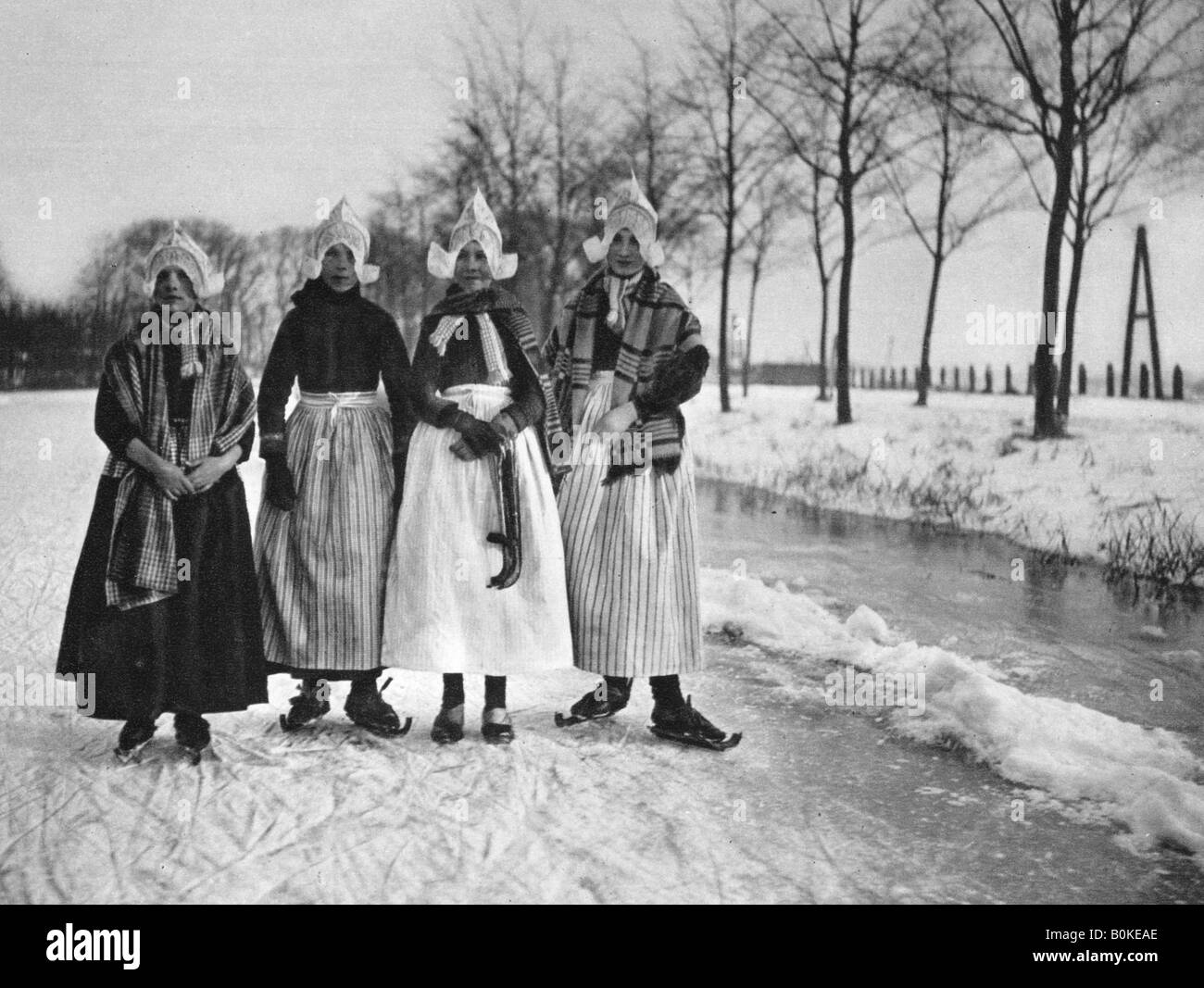 Winter, Volendam, Netherlands, c1934. Artist: Unknown Stock Photo