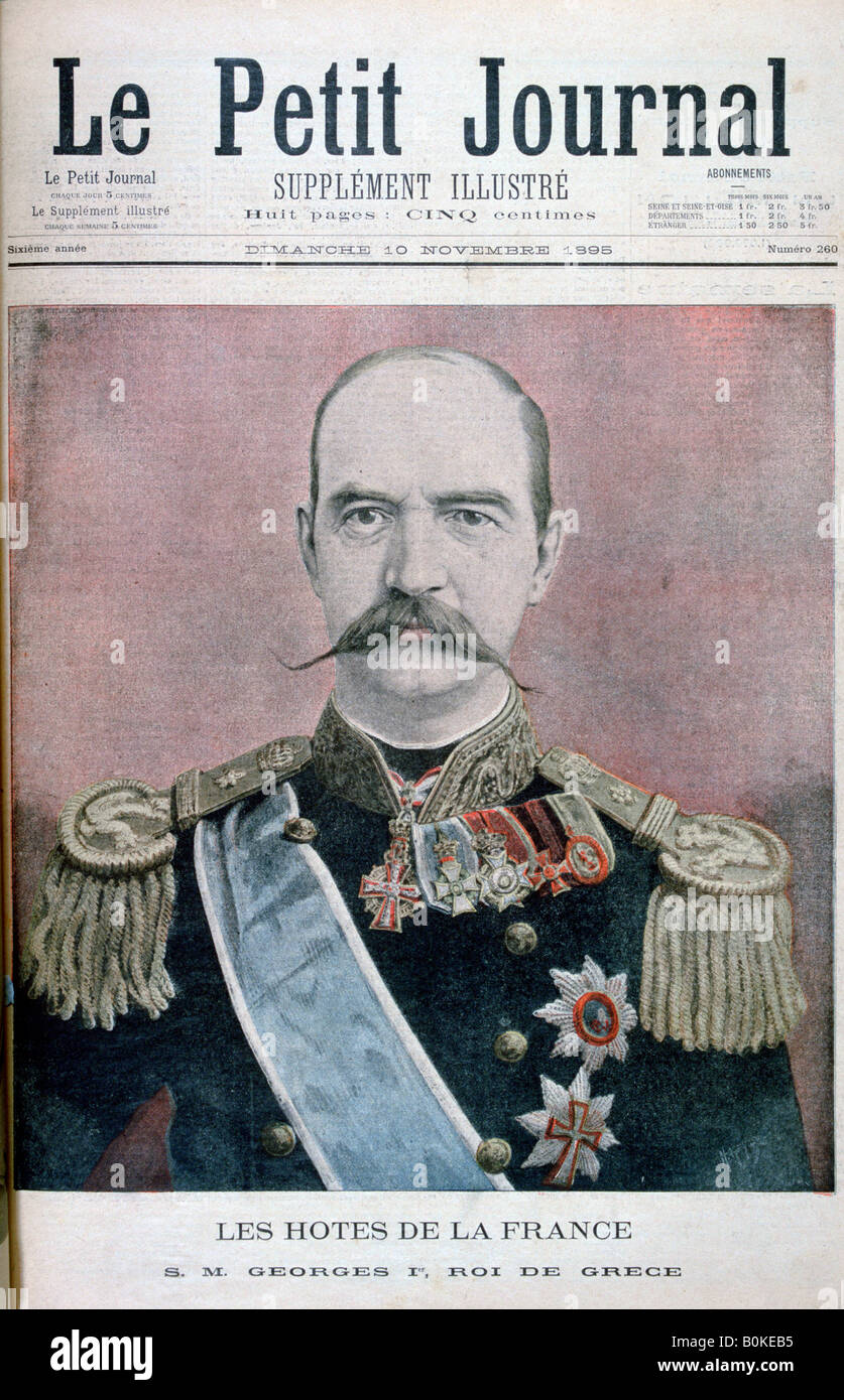 George I of Greece, 1895. Artist: Henri Meyer Stock Photo