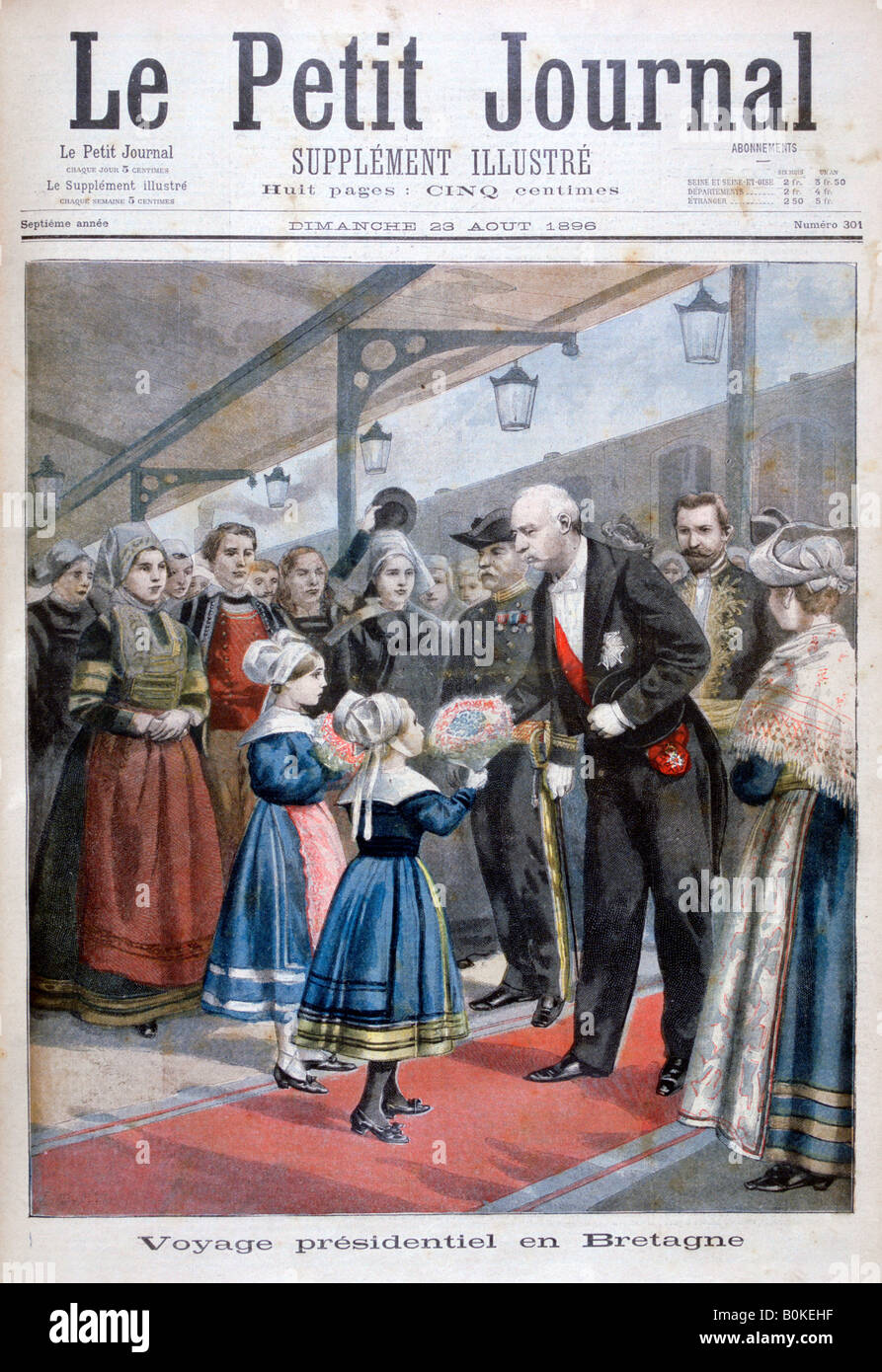 The President of the French Republic visiting Brittany, 1896. Artist: Unknown Stock Photo