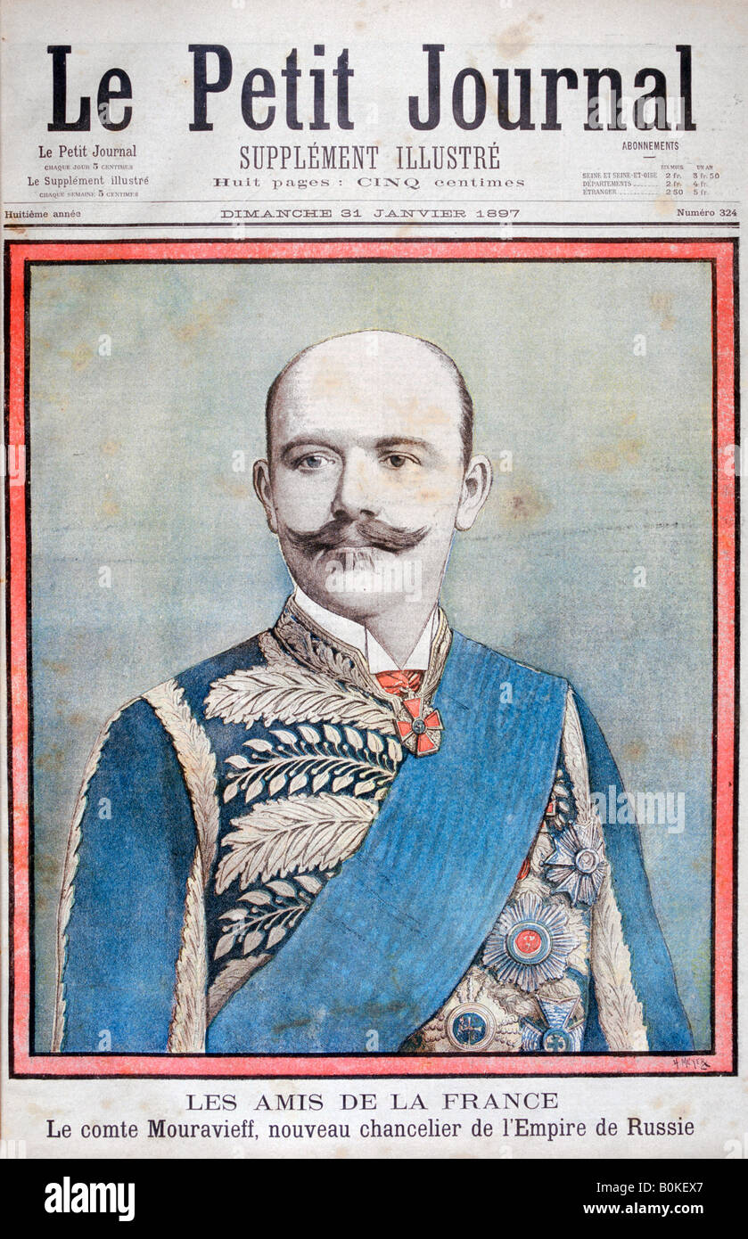 Count Mouravieff, Minister of Foreign Affairs of Russia, 1897. Artist: Henri Meyer Stock Photo