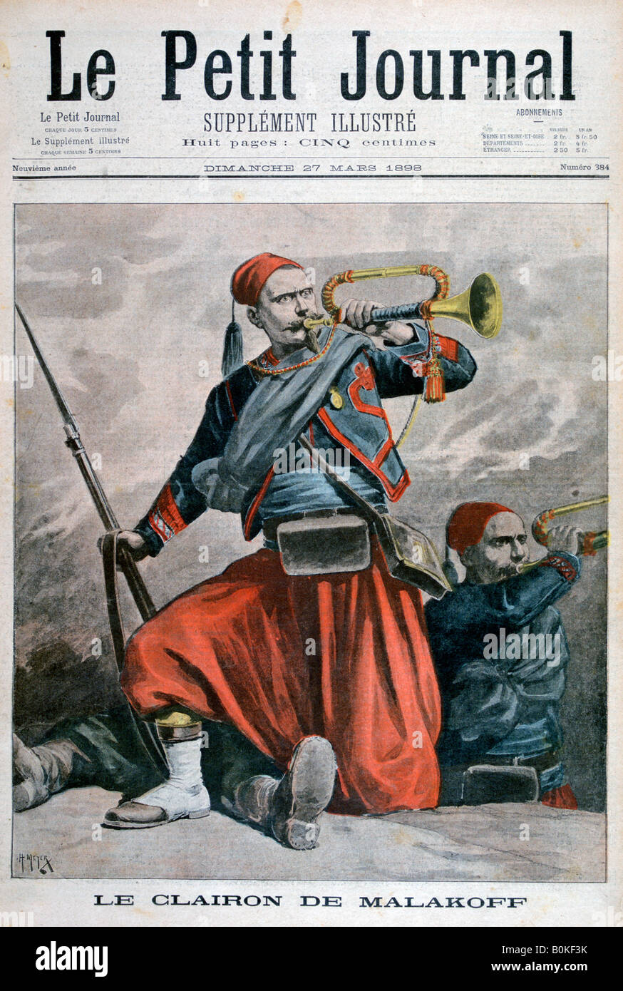 The bugles of Malakoff, 1898. Artist: Henri Meyer Stock Photo