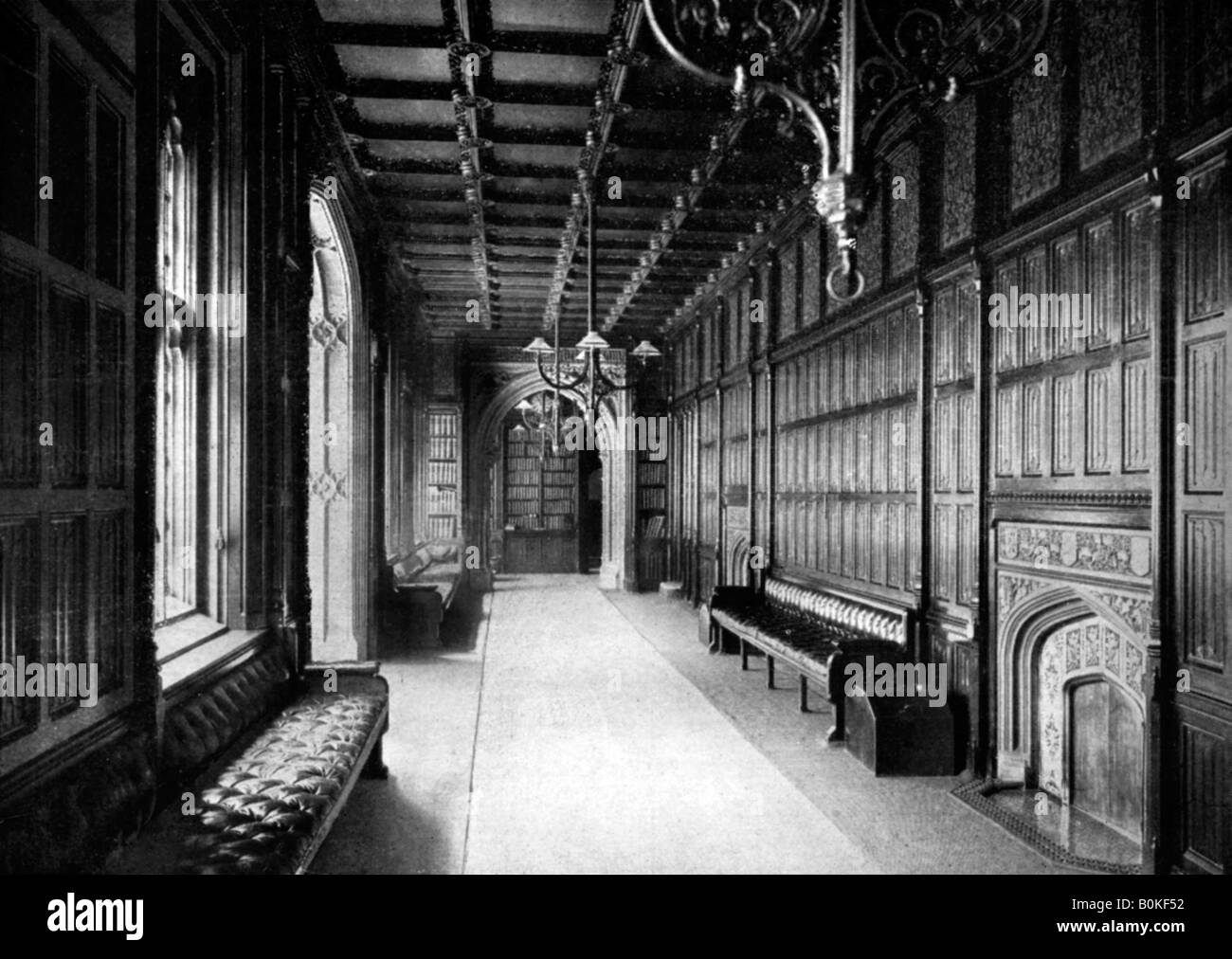 The Division Lobby, House of Commons, Westminster, London, 1926. Artist: Unknown Stock Photo