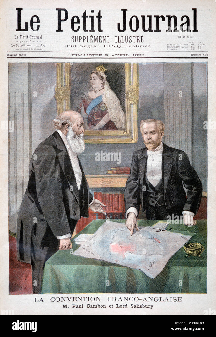 The Anglo-French Convention, 1899.  Artist: Oswaldo Tofani Stock Photo