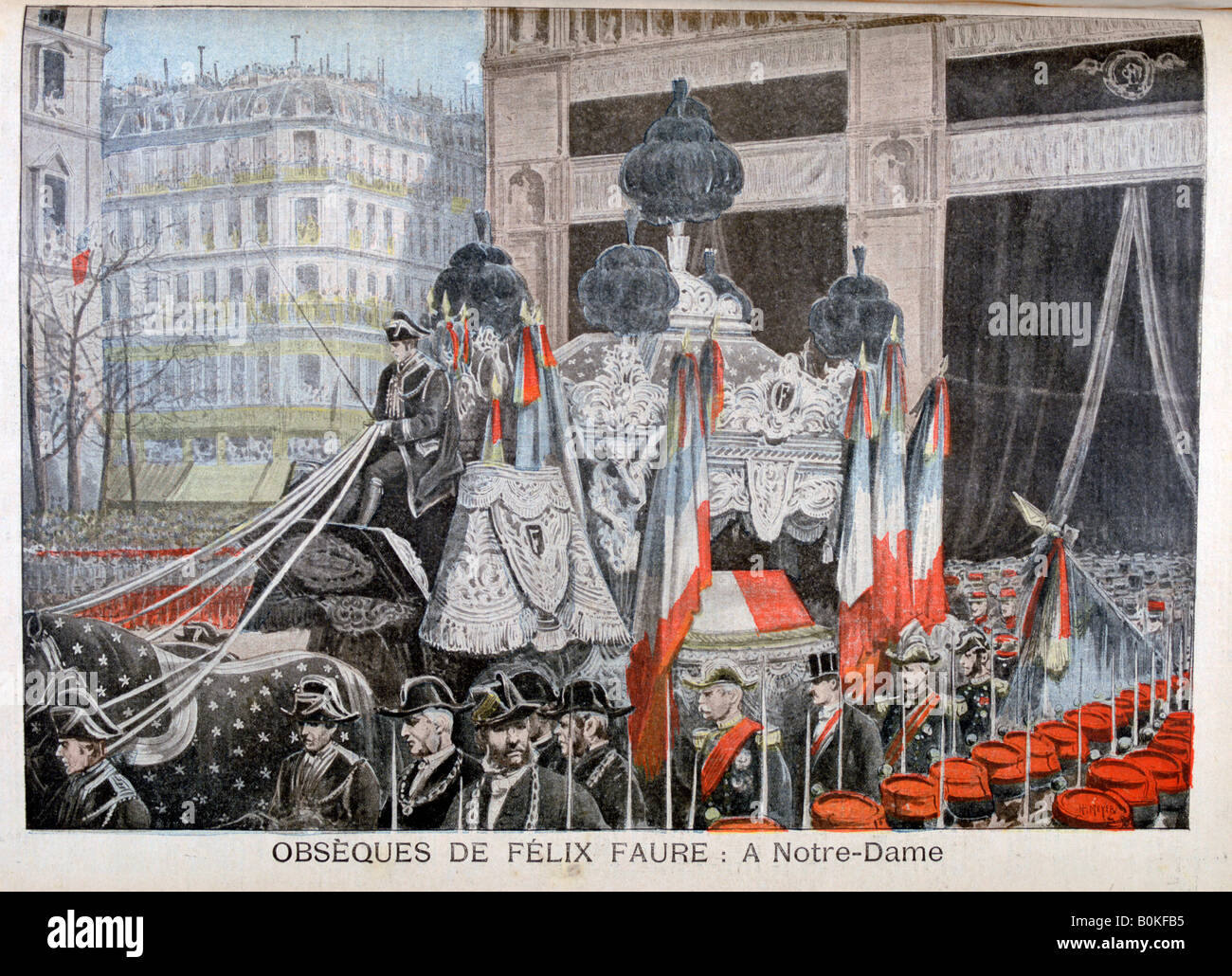 The funeral of President Félix Faure, on 23rd February 1899. Artist: Henri Meyer Stock Photo