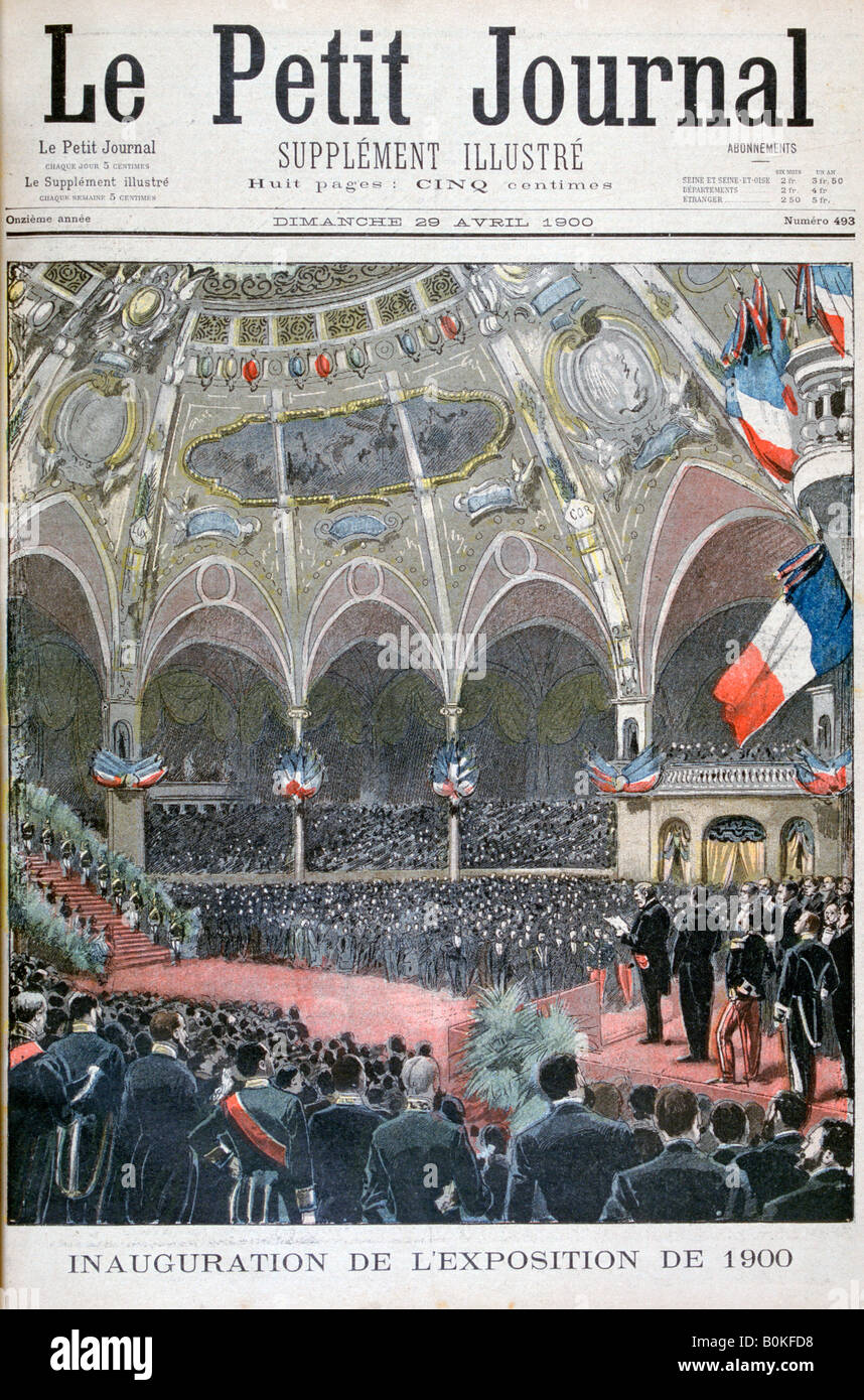 The Inauguration of the Universal Exhibition of 1900. Artist: Unknown Stock Photo