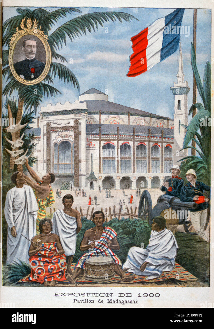 The Madagascan pavilion at the Universal Exhibition of 1900, Paris, 1900. Artist: Unknown Stock Photo