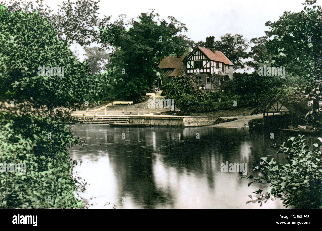 The River Dee at Chester, Cheshire, 1926.Artist: Cavenders Ltd Stock Photo