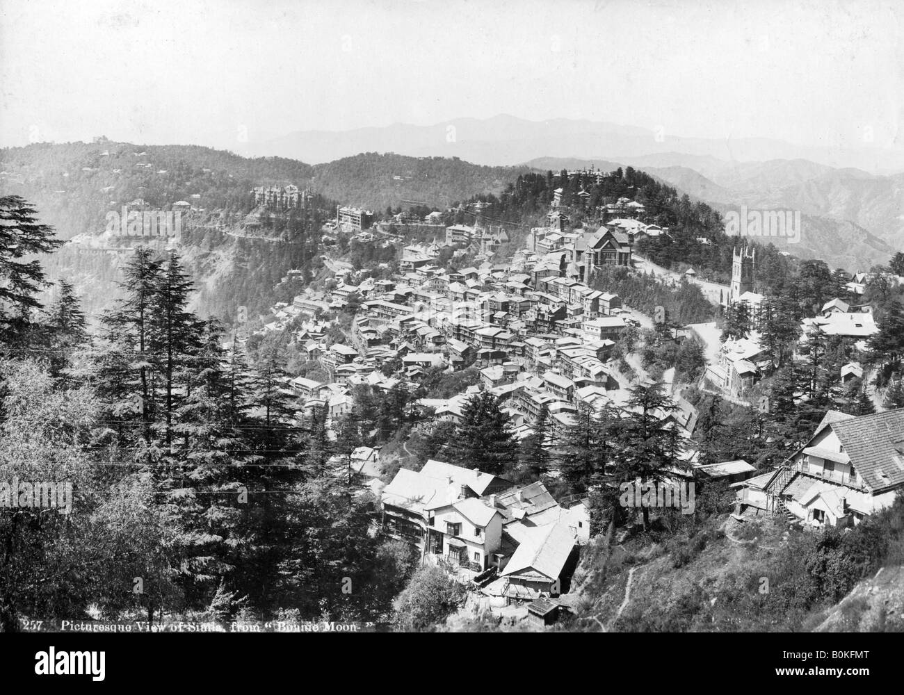 Shimla town Black and White Stock Photos & Images Alamy