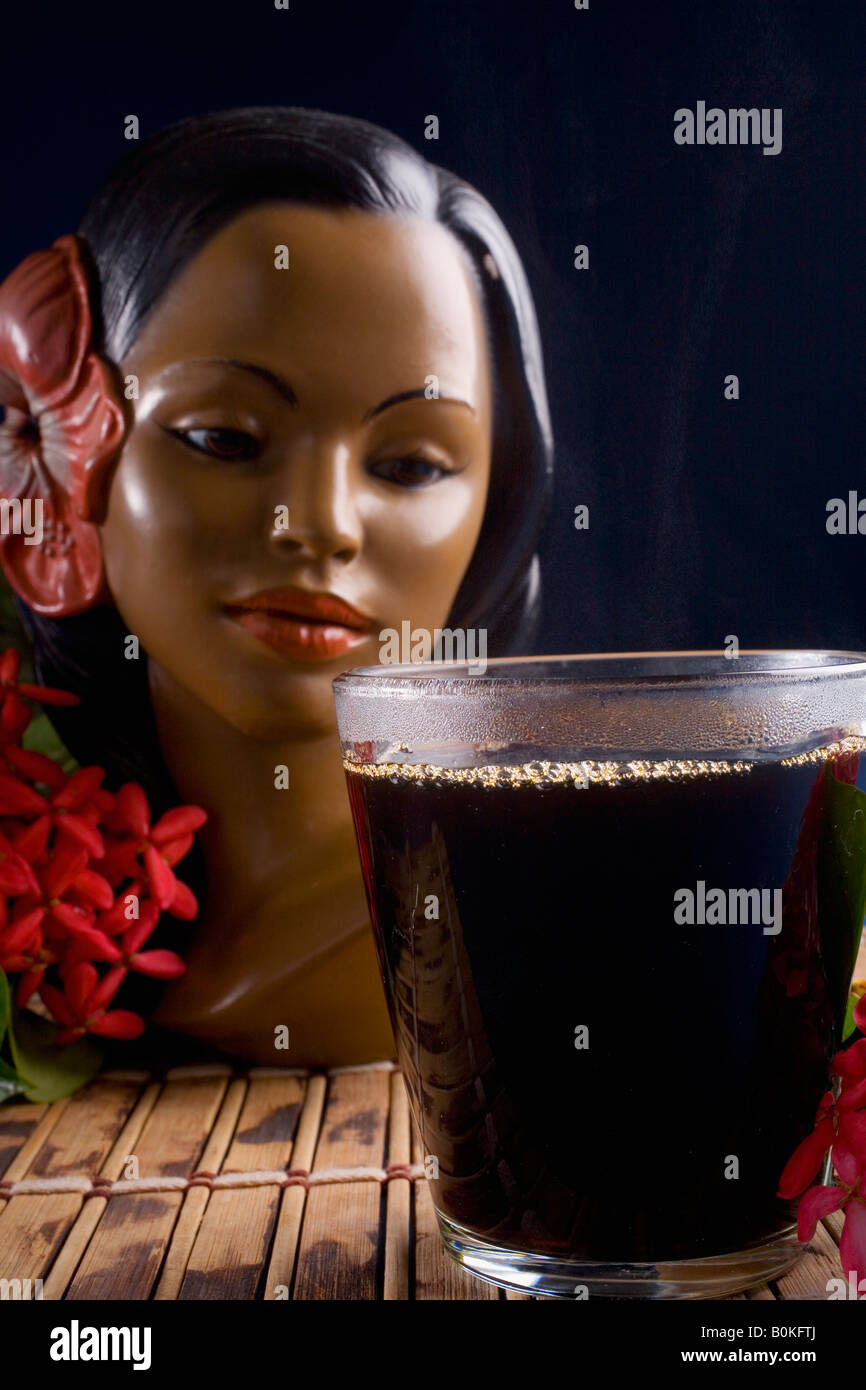 A cup of Kona coffee in hawaii Stock Photo Alamy