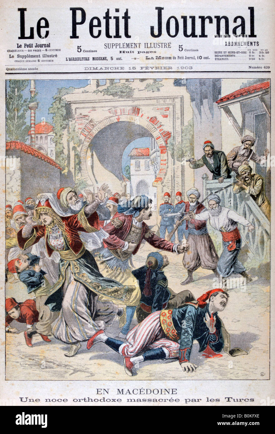 Massacre at a macedonian orthodox wedding by turks 1903 artist