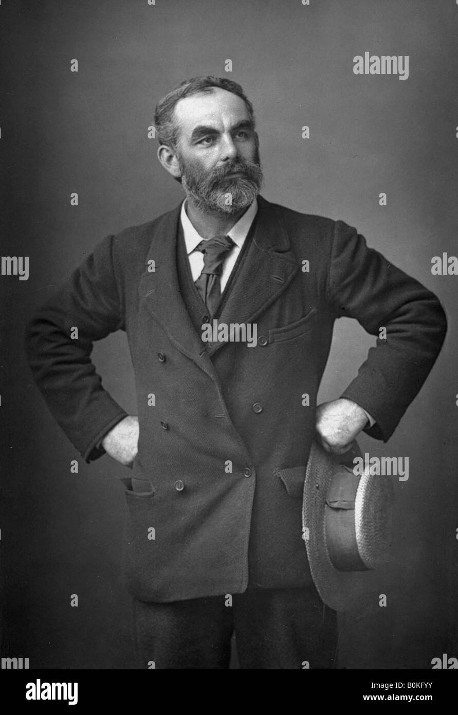 John Burns (1858-1943), English trade unionist, anti-racist, socialist and politician, 1893.Artist: W&D Downey Stock Photo