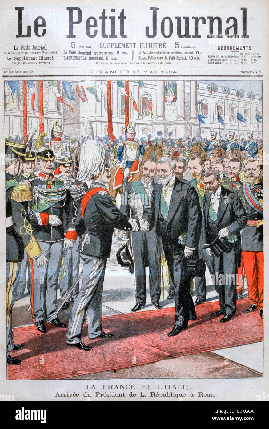 The President of the Republic of France in Rome, 1904. Artist: Unknown Stock Photo