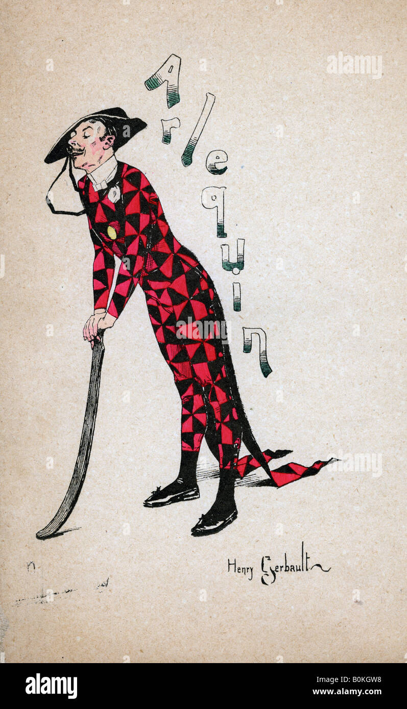 Dessin Original Caricature Mariage Indien Amérique Par Henry Gerbault (1863-1930)