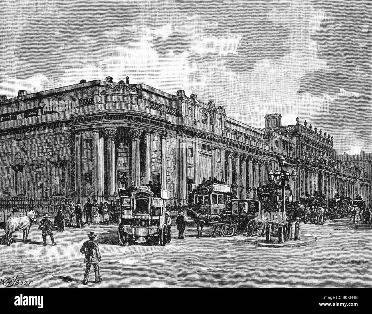 The Bank of England, London, 1900.Artist William Henry James Boot