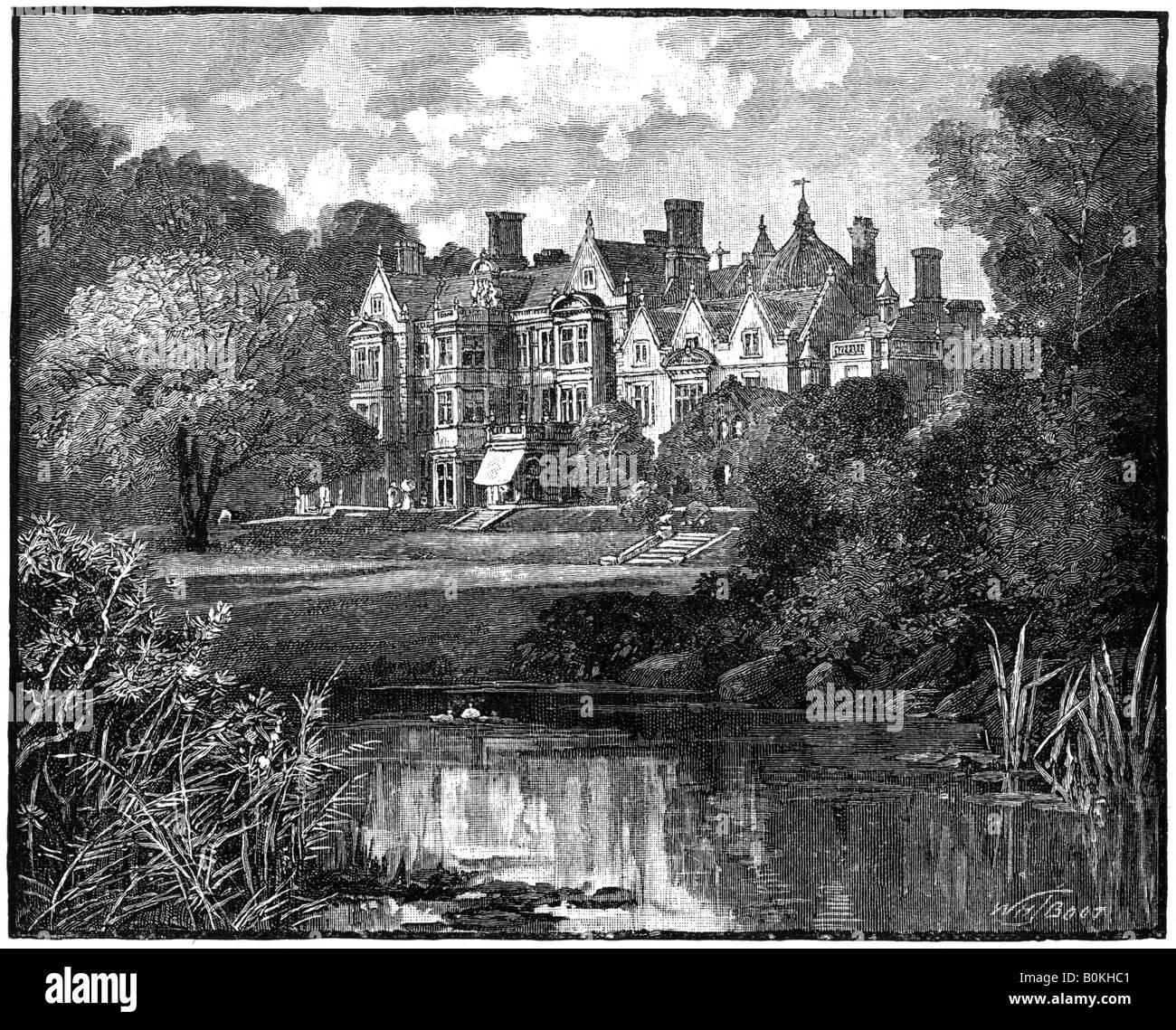 Sandringham House, Norfolk, 1900.Artist: William Henry James Boot Stock Photo