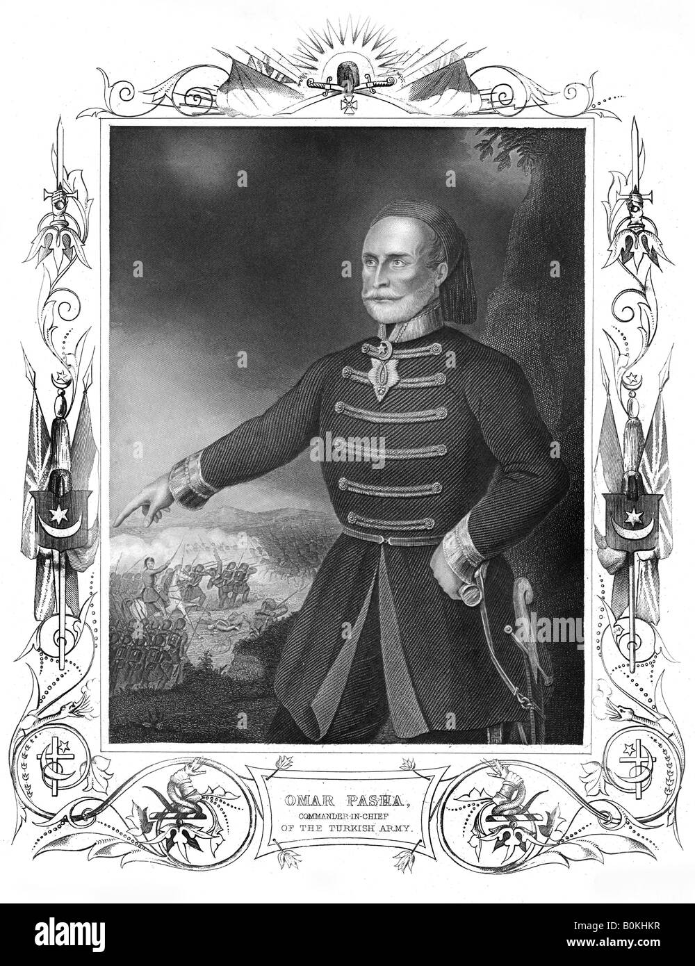 Omar Pasha, 19th century Commander in Chief of the Turkish army.Artist