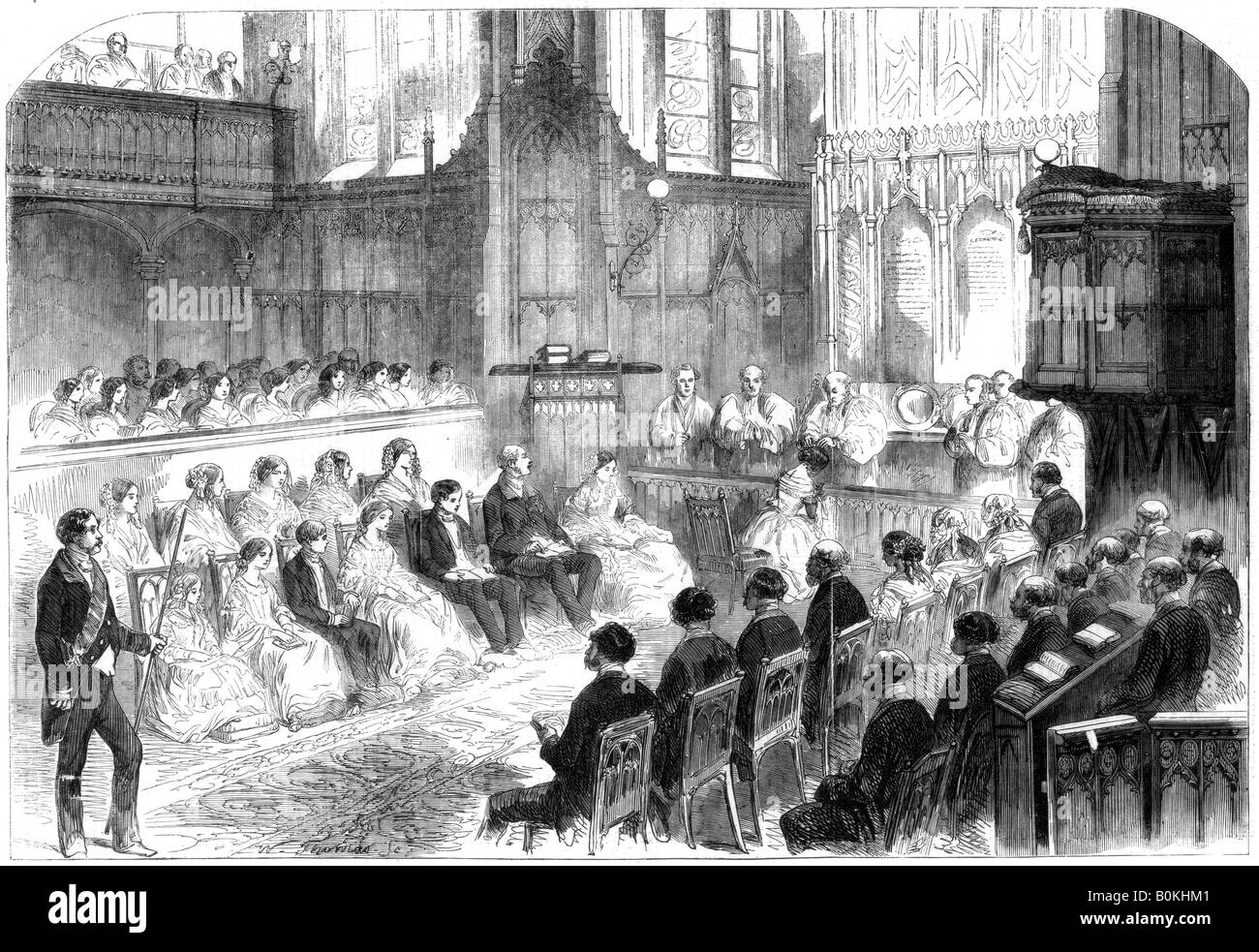 Confirmation of the princess royal, Windsor Castle, 1856. Artist: Unknown Stock Photo