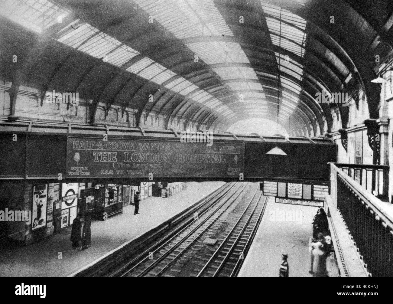 The course of the Westbourne Aqueduct over Sloane Square Station, London, 1926-1927. Artist: Unknown Stock Photo