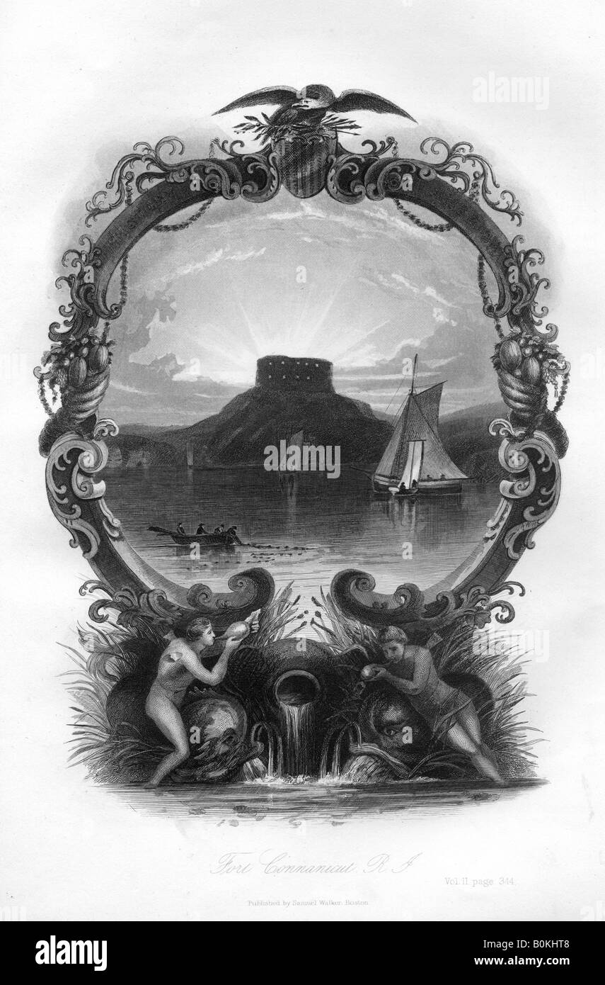 Fort Connanicut, Rhode Island, 1855. Artist: Unknown Stock Photo