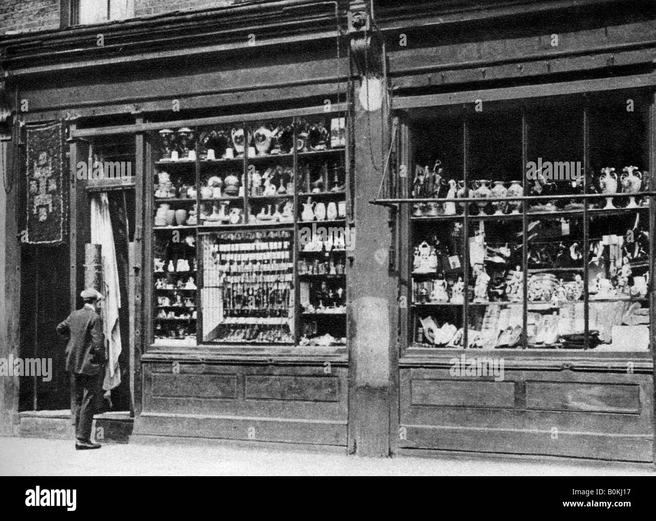 A pawnbroker's shop front, Bow, London, 19261927.Artist Whiffin Stock