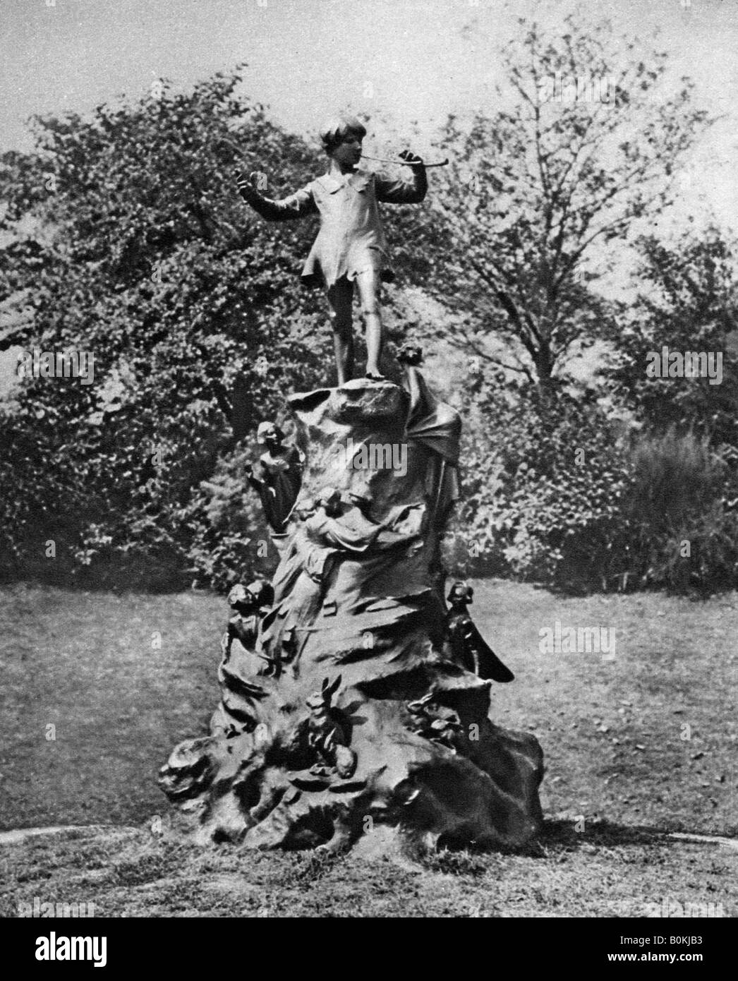 The Peter Pan statue, Kensington Gardens, London, 1926-1927.Artist: Arnold Stock Photo