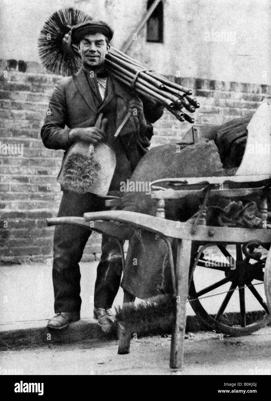 Chimney sweep with broom hires stock photography and images Alamy