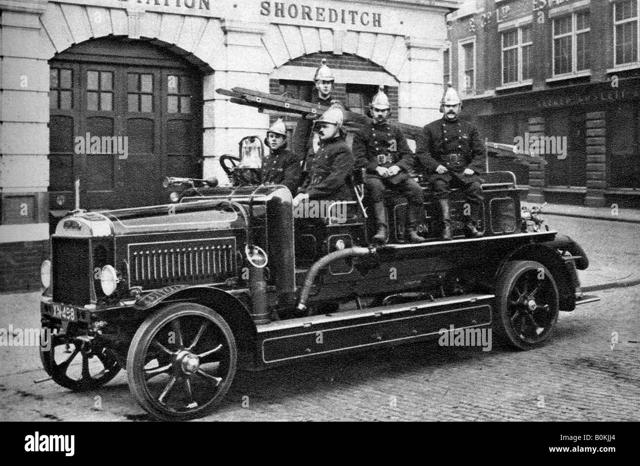 A fire engine, Shoreditch, London, 1926-1927. Artist: Brightman Stock Photo